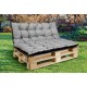 2 Poduszki ogrodowe na ławkę z EUROPALET 120 x 80 x 40