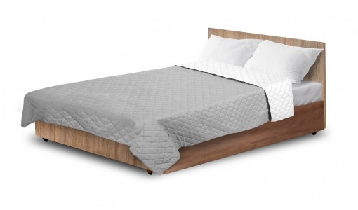 Narzuta na łóżko pikowana DWUSTRONNA Szaro-biała 220x240 cm