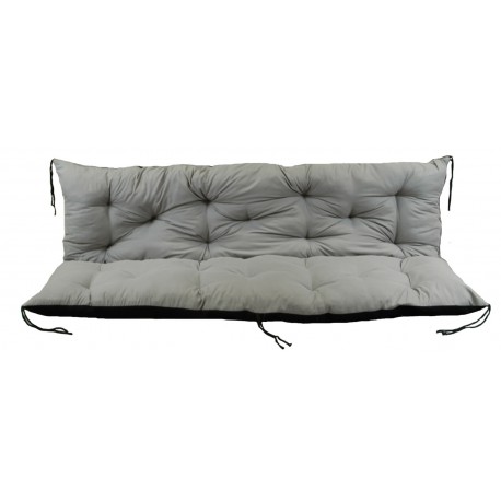 Poduszka na ławkę ogrodową 100x60x50 cm szara