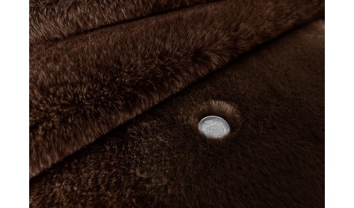 Koc narzuta na łóżko sztuczne futro RABBIT 160x70cm kolor brązowy