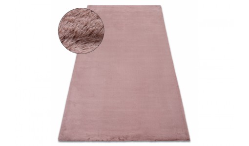 Pluszowy gęsty dywan RABBIT 80x160cm kolor różowy
